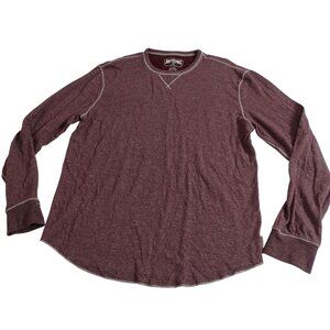 American Eagle Men Long Sleeve Maroon Red Space Dye Shirt Size M Casual Crewneck